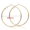 14K Gold Metal Hoop Earrings - Image 2