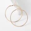 14K Gold Metal Hoop Earrings - Image 3