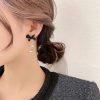 Black Bowknot Korean Earrings - Image 4
