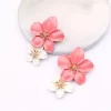 Boho Double Flower Multicolour Earrings - Image 3