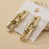 Chunky Chain Long Dangle Earrings - Image 2