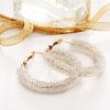 Crushed Crystal Gemstone Hoop Earrings - Image 2