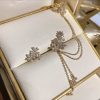 Crystal Flower Korean Style Zircon Earrings - Image 2