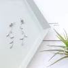 Crystal Leaf In The Strings Earrings - Image 3