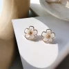 Crystal Pearl Flower Studs - Image 3