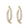 Curved S Cross Korean Earrings - Image 2