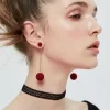 Cute Double Fur Ball Long Dangle Earrings - Image 2