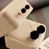 Cute Double Fur Ball Long Dangle Earrings - Image 3