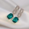 Emerald Gemstone Green Drop Earrings - Image 2