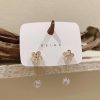 Exquisite Gold Flower Earrings - Image 2