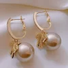 Faux Pearl Decor Drop Earrings - Image 3
