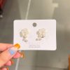 Freshwater Pearls With Flower Clustered Earrings - Image 3