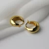 Gold Premium Chunky Hoop Earrings - Image 2