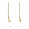 Golden Drop Korean Earrings - Image 4