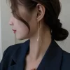 Golden Drop Korean Earrings - Image 2