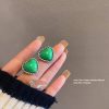Green Heartbeat Korean Studs - Image 4