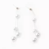 Half Knot Pearl Studded Long Drop Earrings - Image 5