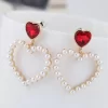 Heart Charm Drop Earrings - Image 3