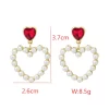 Heart Charm Drop Earrings - Image 4