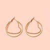 Heart In The Circle Rose Gold Earrings  - Image 3