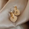 Heart Made Of Pearls Korean Style Earrings - Image 5
