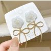 Hollow Korean Big Bow Long Clip Earrings - Image 3