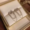 Hollow Love Heart Chain Earrings - Image 4