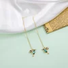 Hummingbird Rhinestone Drop Earrings - Image 4
