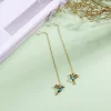 Hummingbird Rhinestone Drop Earrings - Image 5