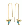Hummingbird Rhinestone Drop Earrings - Image 6