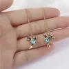 Hummingbird Rhinestone Drop Earrings - Image 8