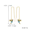 Hummingbird Rhinestone Drop Earrings - Image 9