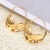 Irregular Leaf Hoop Earrings - Image 2