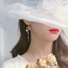 Japanese Style Cherry Blossom Tassel Drop Earrings - Image 2