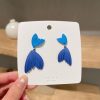 Klein Blue Fishtail Earrings - Image 3