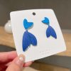 Klein Blue Fishtail Earrings - Image 4