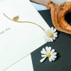 Korean Daisy Day Flower Mismatched Earrings - Image 3