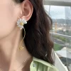 Korean Daisy Day Flower Mismatched Earrings - Image 5