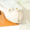 Korean Daisy Day Flower Mismatched Earrings - Image 8