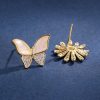 Korean Daisy Mismatched Flower Earrings - Image 5