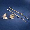 Korean Daisy Mismatched Flower Earrings - Image 3