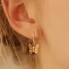 Korean Frosted Butterfly Earrings - Image 2