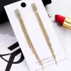 Korean Long Tassel Drop Earrings - Image 2
