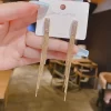 Korean Long Tassel Drop Earrings - Image 3