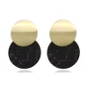 Korean Marbles Round Earrings - Image 2