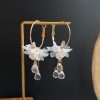 Korean Temperament Resin Flower Earrings - Image 3