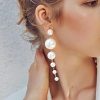 Long Pearl Dangle Earrings - Image 2