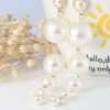 Long Pearl Dangle Earrings - Image 3