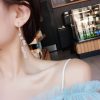 Long Pearl Tassel Dangle Drop Earrings - Image 2