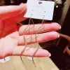 Long Spiral Twist Threader Earrings - Image 2